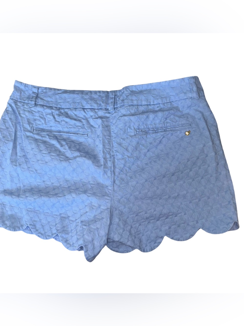 4 PACK Crown & Ivy "Shelby" Scalloped Shorts Size 14 Navy, blue, grey & green - Picture 6 of 11